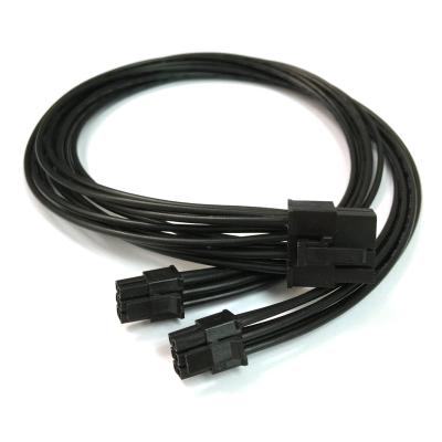 China Customer Dual Mini PCI-E 6 Pin to Power PSU Video Card Cable-30CM Pcie 8 pin for sale