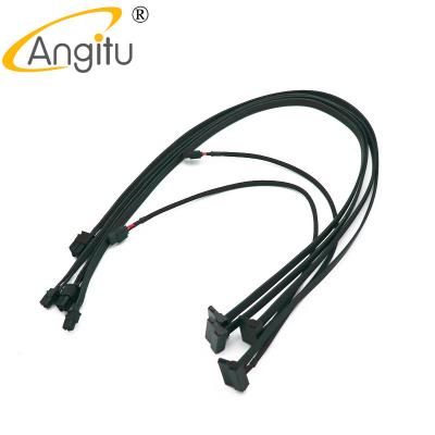 China COMPUTER Brand HDD Sata 15pin Hard Drive Power Adapter Gauze Laptop to 4Pin ATX Power Cable-60cm for sale