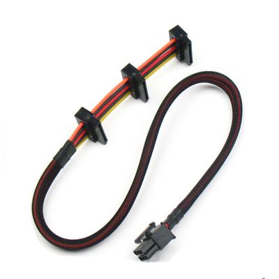 China COMPUTER Sleeved Power Supply To 6+2PIN , 6pin GPU To SATA Cable Antec Modular Power Supply Cable for sale