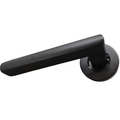 China Modern Stainless Steel Wooden Door Handle Shaped Door Handle Security Door Handle for sale