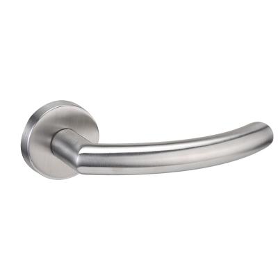 China Modern Warm Wood Fire Door Lock Stainless Steel Door Handles Door Handle Fission for sale