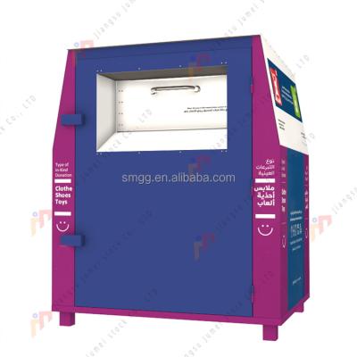 China 500L-1000L Custom Stocked Recycling Shoes Clothes Donation Boxes Reserve Outdoor Donation Bin Street Donation Bins for sale