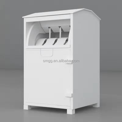 China China Low Price High Quality Galvanized Steel Stocked Donation Bin Books Recycle Bin Metal Clothing Donation Bin for sale