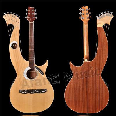 China Spruce Top Fir Top/Sapele Back & Sides/Rosewood Fingerboard & Nut Afanti Harp Top Guitar (AHP-1007) for sale