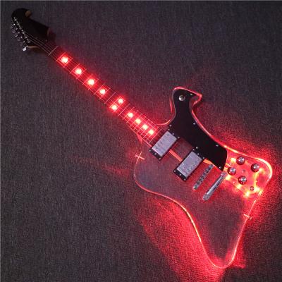 China Afanti Music FB Series Acrylic Body Electric Guitar With Red LED Lights (PAG-124) for sale