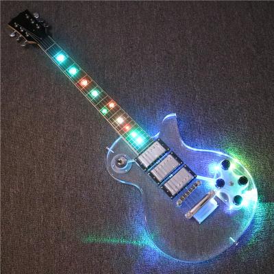 China Afanti Acrylic Music Body Electric Guitar with Changing LED Lights (PAG-102) for sale