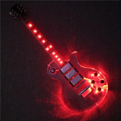 China Afanti Acrylic Music Body Electric Guitar with Red LED Lights (PAG-103) for sale