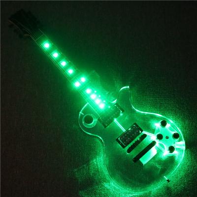 China Afanti Music Acrylic Body 7 Strings Electric Guitar with Green LED Lights (PAG-110) for sale