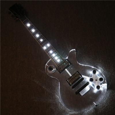 China Afanti Music Acrylic Body 7 Strings Electric Guitar With White LED Lights (PAG-106) for sale