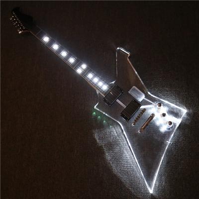 China Afanti Acrylic Music Body Electric Guitar with White LED Lights (PAG-153) for sale