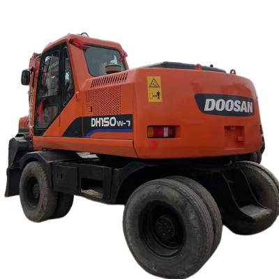 China Used Doosan150-7 Wheel Excavator High Quality 15ton Wheel Excavator Excellent condition 0.8mÂ ³ for sale