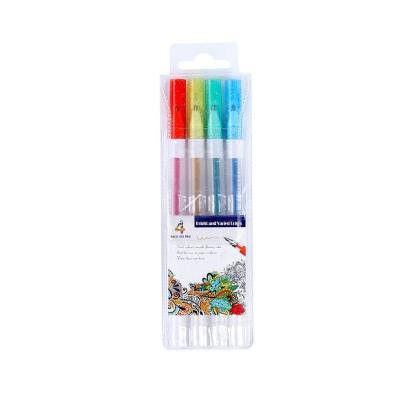 China Glitter Color Gel Pen Cute Blue Glitter Pen Set High Cost Performance BTS School Stationery for sale