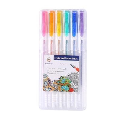 China Glitter Factory Color Gel Pen Cute Pen Set Smooth Paint and Enrollment Wholesale Safe for Kids for sale