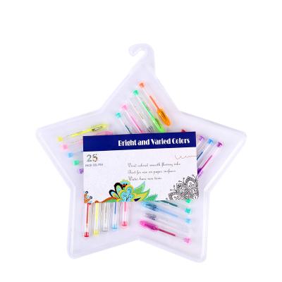 China High Quality Glitter 25 Colors Glitter Mini Cute Gel Pen Set Gift For Kids for sale