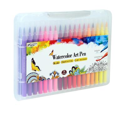 China 36 Colors Water Color Brush Marker Pen Set Kids Painter Marker 703-36PP for sale