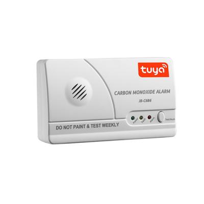 China wifi tuya APP carbon monoxide alarm Co alarm EN50291 approved CE ROHS Co detector tuya alarm JB-C686W for sale