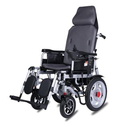 China Health Massage Factory 680M Electromagnetic Brake Folding Older Electric Wheelchair Smart Full Automatic Extended Scooter High-Back for sale