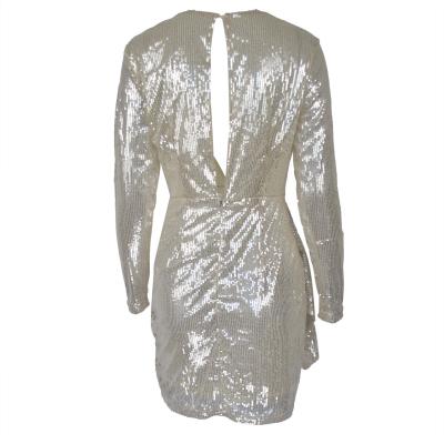 China 2021 Customs LOGO Anti-Static Sequin Dress With Prom Dress for sale