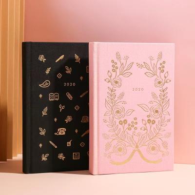 China Eco-friendly Paper Gold Letters In Cover Journal Pads Glossy Finish Cardboard Spine Notebook With A UV Printer for sale