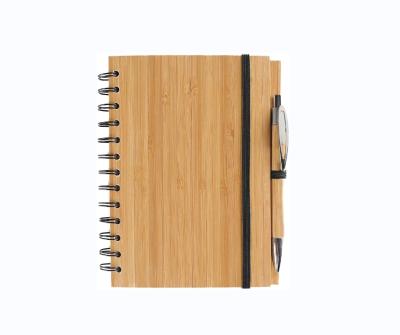 China Eco-Friendly Recycled Eco-Friendly Recycled Paper Wooden Paper Notebook Custom Bamboo Diary for sale