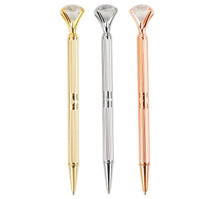 China New Promotional Luxury Diamond Ballpoint Pens Diamond Top Metal Ballpoint Pen Top Custom Ballpoint Pen for sale