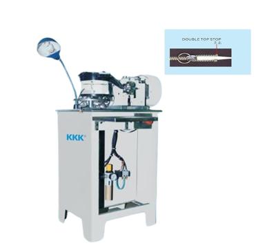 China Use for nylon teeth welding and bottom semi-automatic U-shaped zipper particles metal product maker machine KKK top stop machine for sale