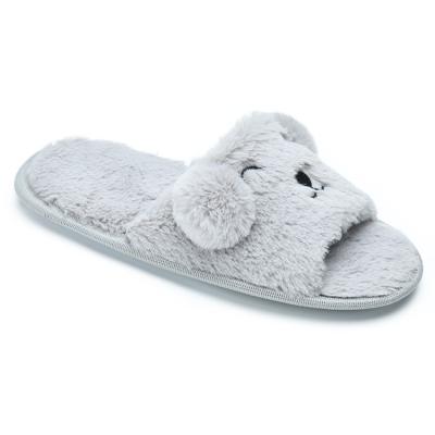 China Cute Cartoon Teddy Bear Embroidery Flat 3D Toe Rubber Fur Sandal Open Slippers OEM Chinese Hot Sale Fashion Trend For Women for sale