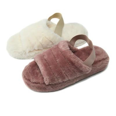 China Women's Ladies Slippers Fuzzy Bedroom Fluffy Faux Fur Babouche Fashion Trend Women Large Bedroom Winter Sheep Soft Comfortable Imitation Fur for sale