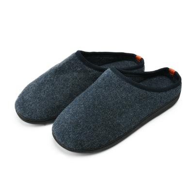 China Gray Felt Mule Thermal Warm House Indoor Outdoor Home Men's Slippers for sale