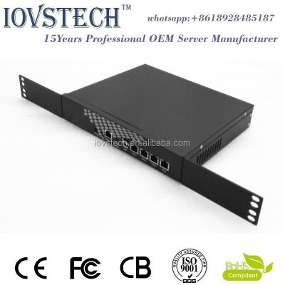 China Desktop Firewall PC / Firewall Mini Rack 1U With 4GB Lans J1900 Barebone for sale