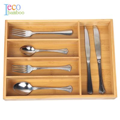 China China Bamboo Products Factory Customized Bamboo Storage Box, Multifunctional Storage, Knife and Fork Box for sale