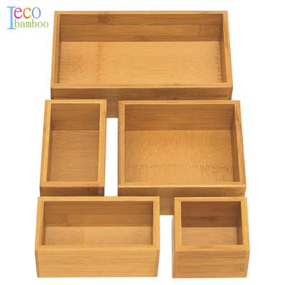 China China bamboo products bamboo storage box can be available office stacked kitchen for sale