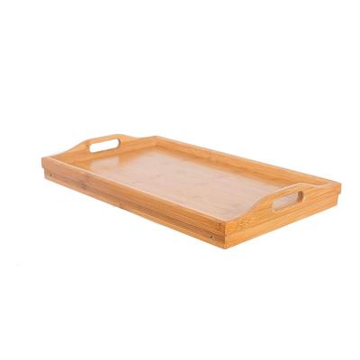 China Eco - Friendly Bamboo Wood Folding Bed Tray Collapsible Dining Table for sale