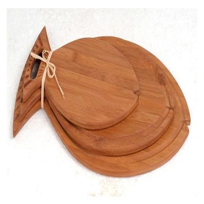 China Viable Wholesale Cheap Bamboo Kitchen Wooden Cutting Board and Serving Board Set for sale