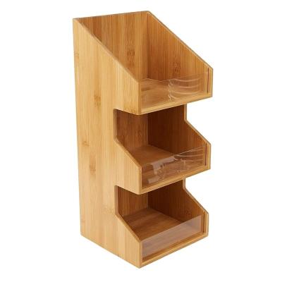 China China factory direct sale office desk storage eco-friendly bamboo wooden rack with drawers for sale