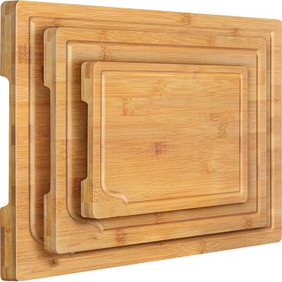 China China Bamboo Products Chopping and Cutting Meat and Vegetable Kitchen Cutting Board 3 Pieces Wooden Chopping Board Set for sale