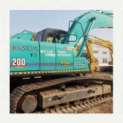 China 20t used kobelco Sk200-6 crawler excavator Sk 200-10 engine 0.8m3 bucket used excavator Medium for sale