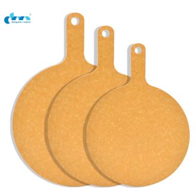 China Viable round cutting board wood fiber pizza board kitchen tableware factory wholesale price for sale