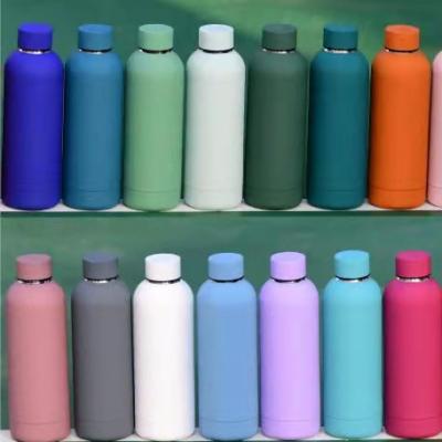 China OEM 500ml PORTABLE Matte Finished Stainless Steel Double Wall Portable Drinking Water Bottle for sale