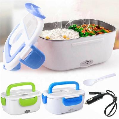 China 110V/12V Viable Portable Food Warmer Food Heater with Removable Stainless Steel Container Electric Bowl for Car and Home for sale