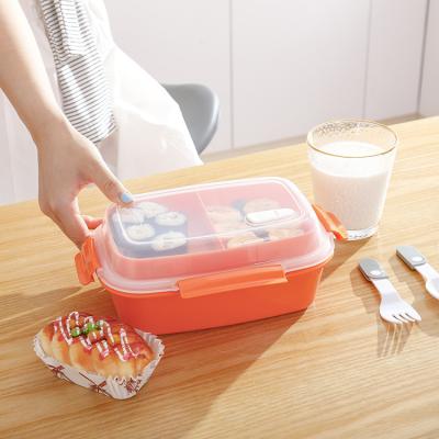 China New Year Microwave Lunch Box Microwavable Bento For Kid School Office Portable Waterproof 4 Compartment Bento Plastic Food Container for sale