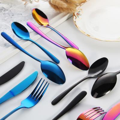 China Viable Colorful Plated Table Ware Cutlery Set Tableware Sets Gift Items Wholesale Tableware for sale