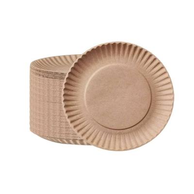 China Customized High Quality Disposable Eco Friendly Compostable Paper Plates Printing Packaging Degradable Custom Paper Plates for sale