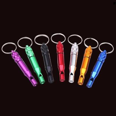 China Promition Alarm Emergency Whistle Flashlight Self Defense Key Chain for sale