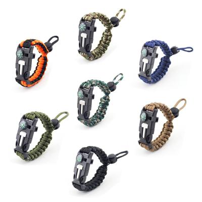 China CLASSIC Adjustable Handmade Paracord Rope Braided Survival Bracelet with Compass for sale