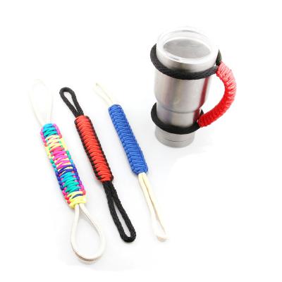 China Eco-Friendly New Style 550 Pound Paracord Handmade Handle Support for 20oz 30oz Rocker for sale