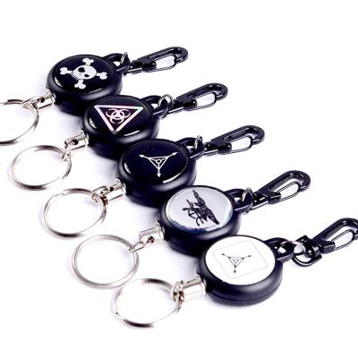 China Ring Safety Retractable Anti-Lost Badge Souvenirs Key Chain Key Chain Outdoor Survival Tools Carabiner Camping EDC Wire Key Chain for sale