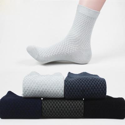 China SX Antibacterial Socks For Designer Wholesale Custom Business Crew Bamboo Men Socks With Logo Dress Calcetines Socks For Men for sale