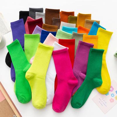 China New Shunxin antibacterial design custom logo crew slouch thongs comfortable colorful ladies socks cotton school socks wholesale for women for sale