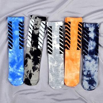 China SX OEM Crew Athletic Tie Dyed Tie Dye Mens Womens Mens Womens Tube Cotton Sports Custom Colorful Sports Socks for sale